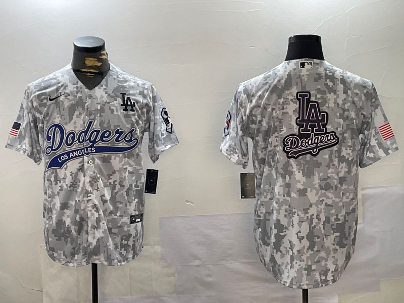 Men Los Angeles Dodgers Blank Camo Joint Name 2024 Nike MLB Jersey style 7